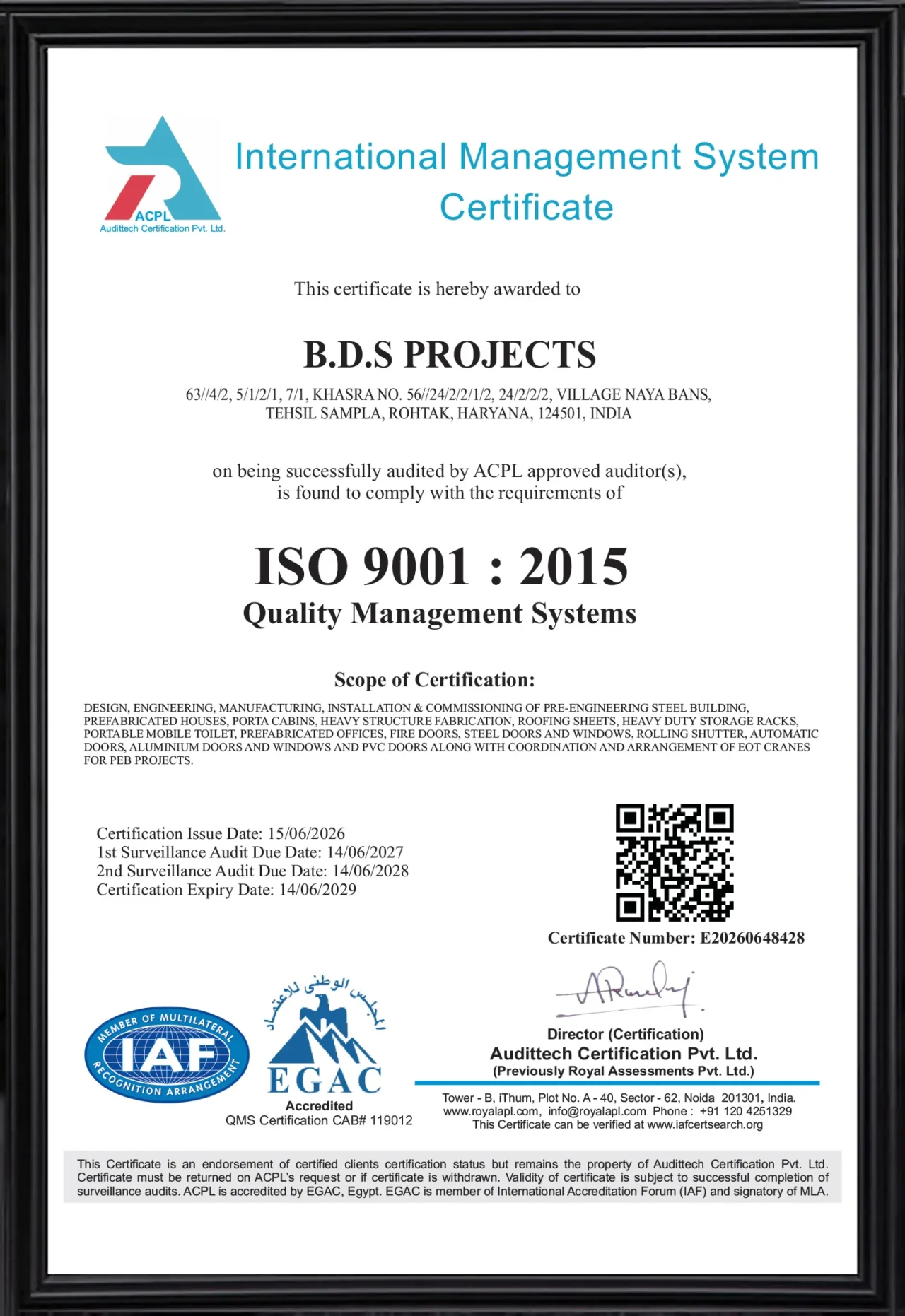 ISO-BDS-PROJECTS-QMS ISO-BDS-PROJECTS-QMS